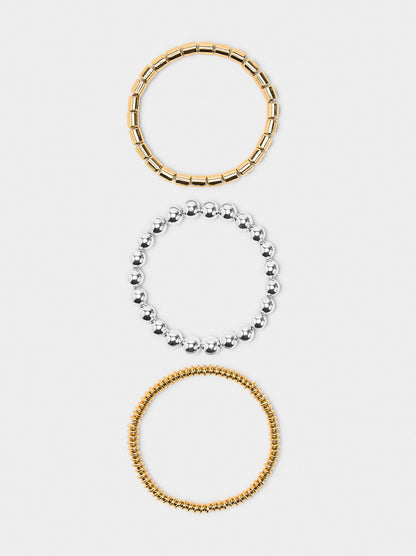 Set Of Bicolor Elastic Bracelets