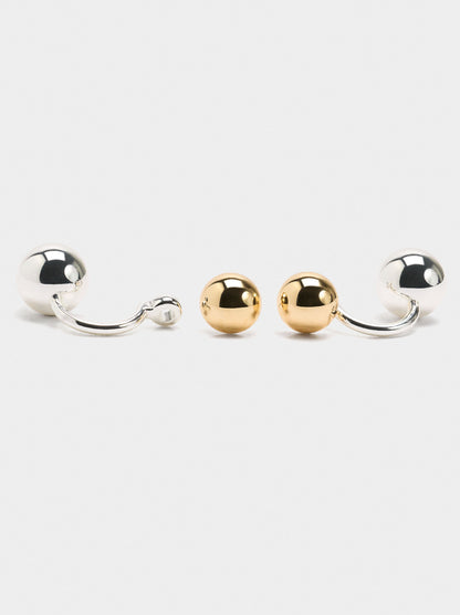 Bicolor Sphere Earrings
