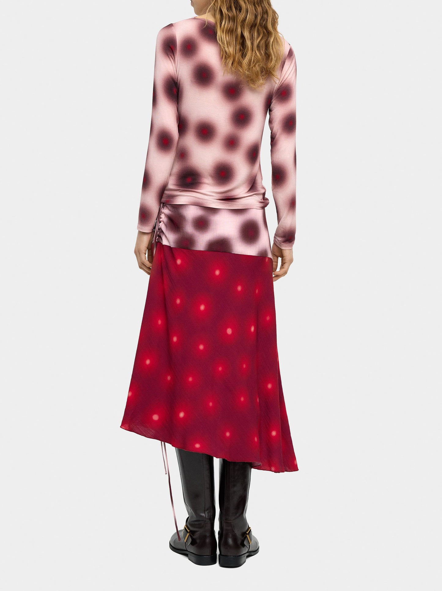 Asymmetric Printed Skirt