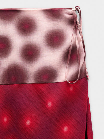 Asymmetric Printed Skirt