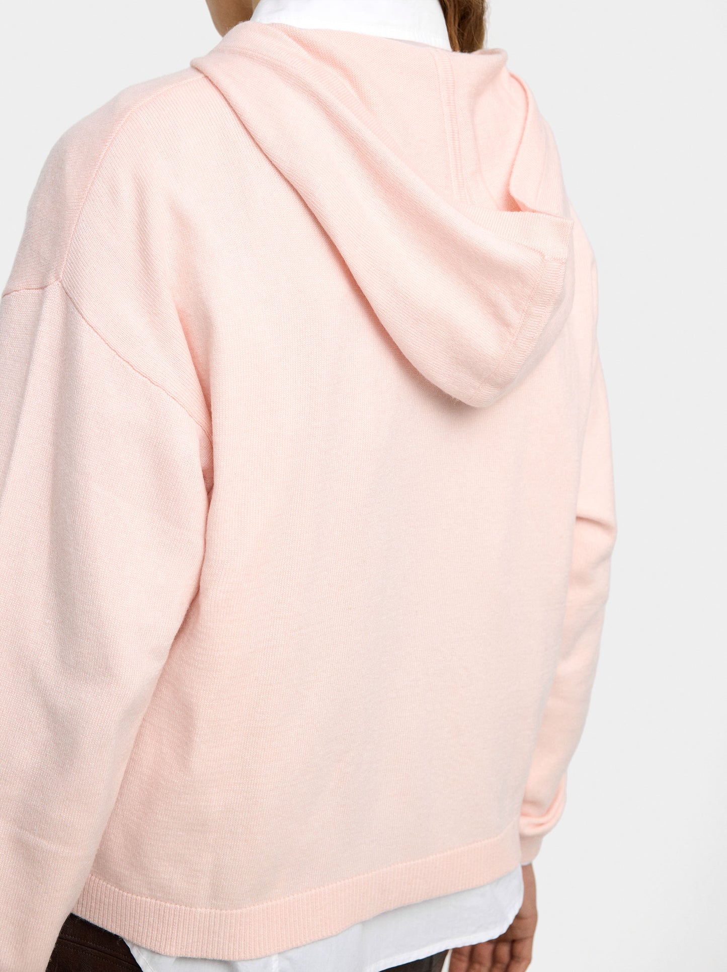 Mesh Knit Cardigan With Hood