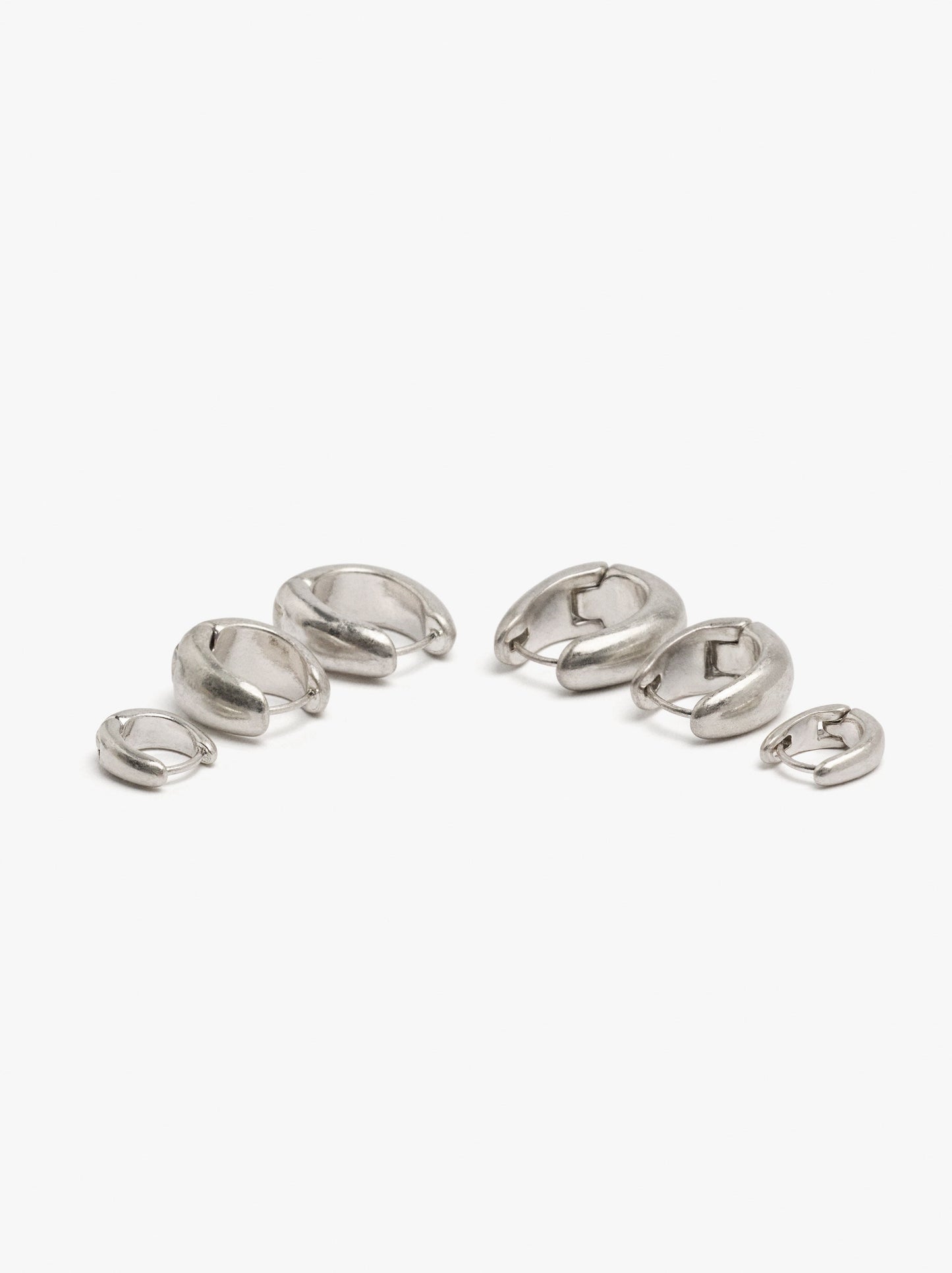 Set Of Elongated Hoop Earrings