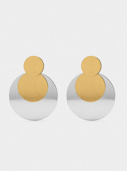 Round Bicolor Earrings