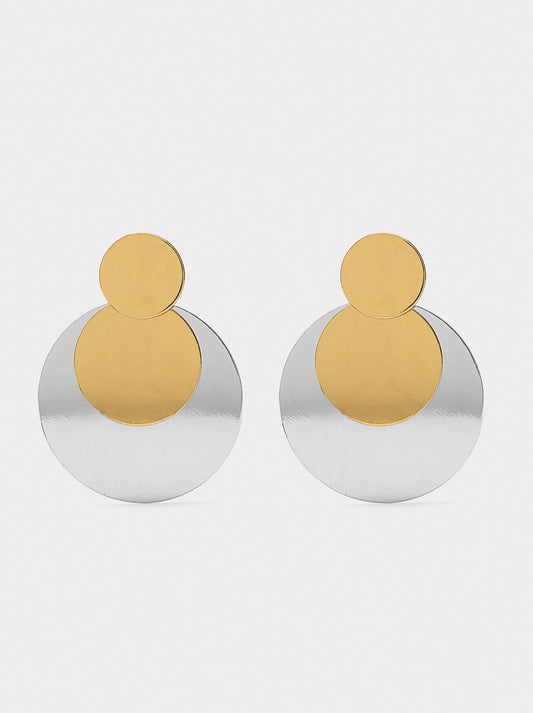 Round Bicolor Earrings