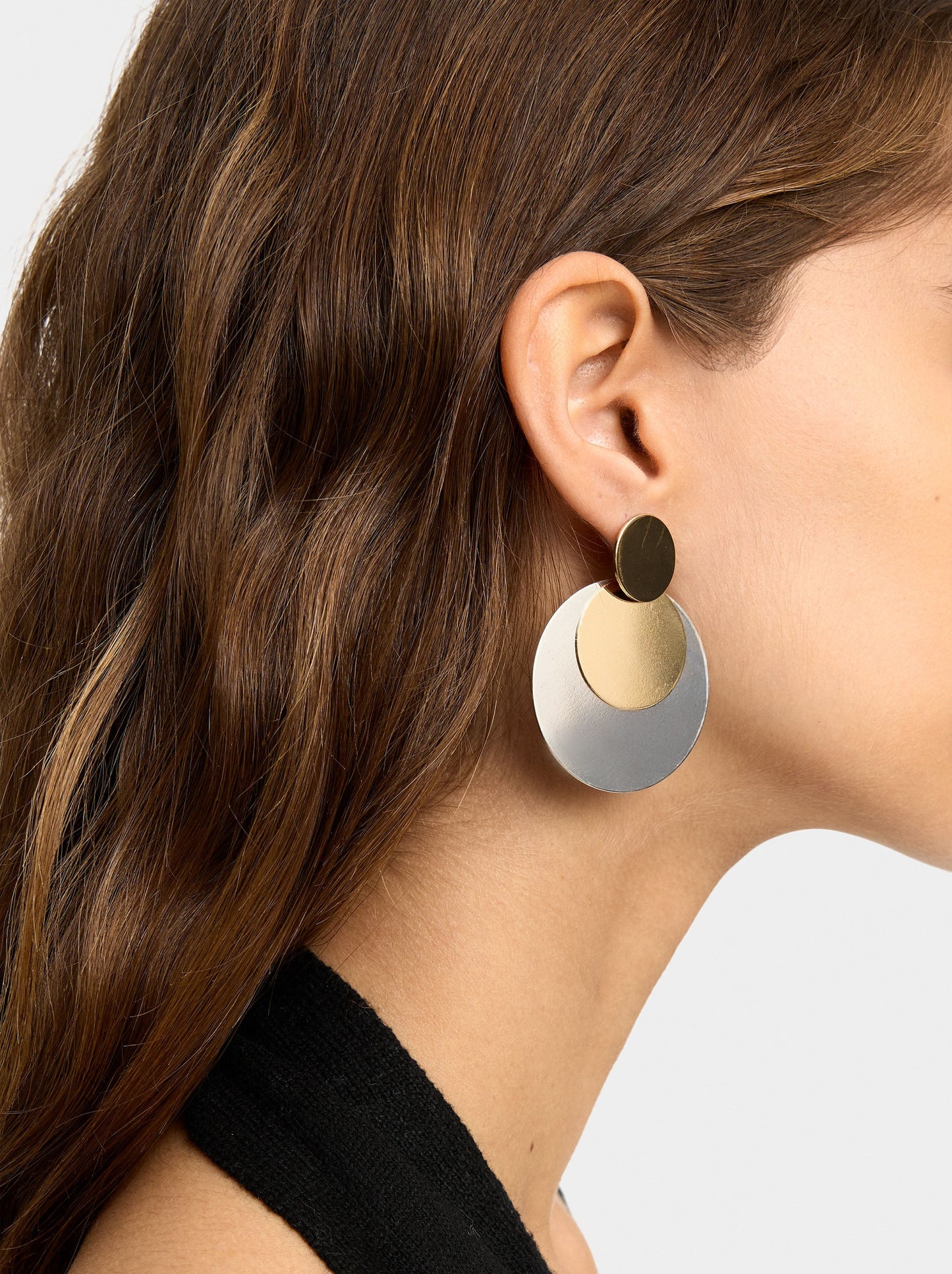 Round Bicolor Earrings