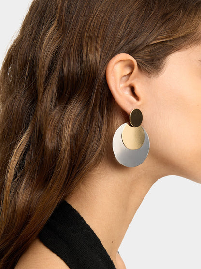 Round Bicolor Earrings