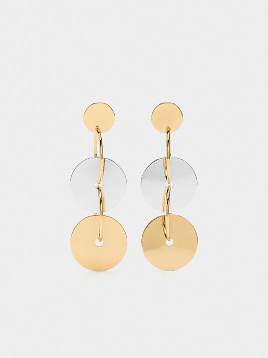 Long Bicolor Multiring Earrings