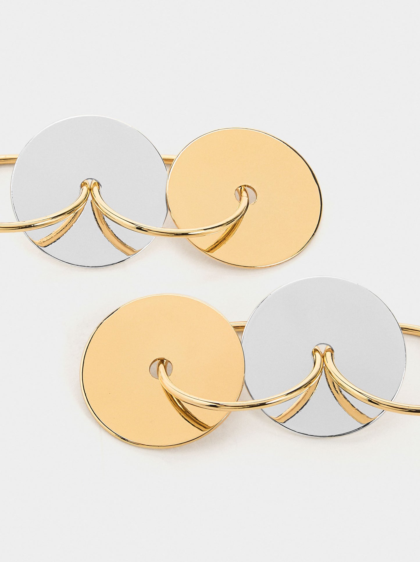 Long Bicolor Multiring Earrings