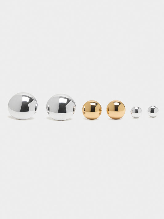 Set Of Sphere Earrings