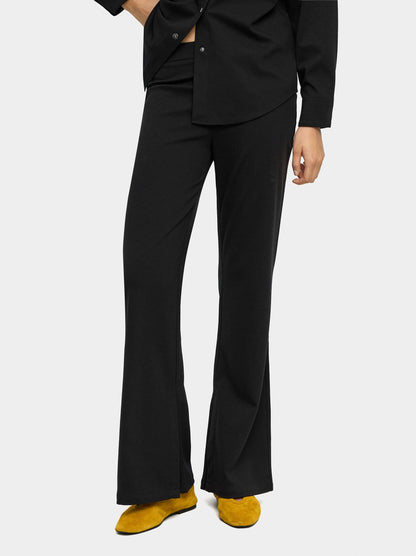 Plain Flare Trousers