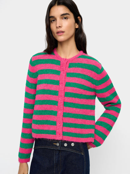 Knit Cardigan With Stripes