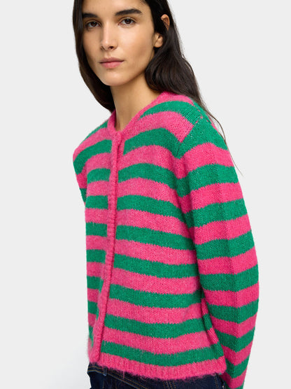 Knit Cardigan With Stripes
