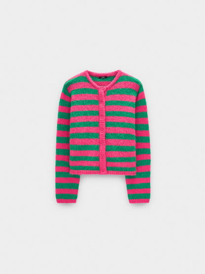 Knit Cardigan With Stripes