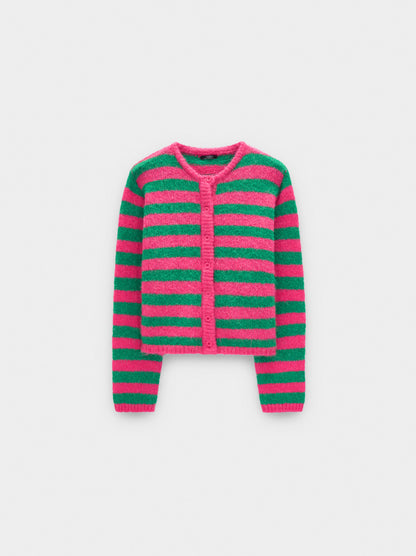 Knit Cardigan With Stripes