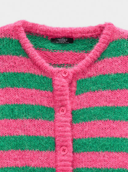 Knit Cardigan With Stripes