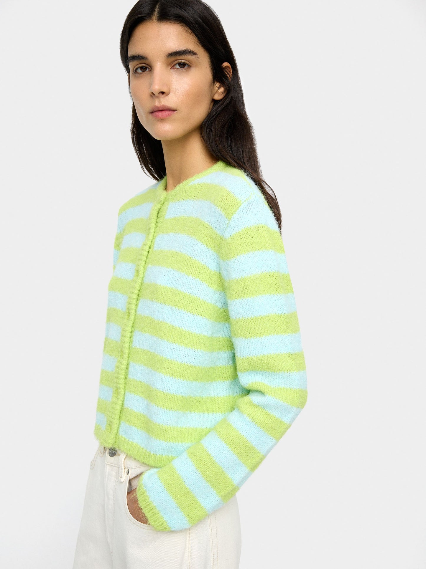 Knit Cardigan With Stripes