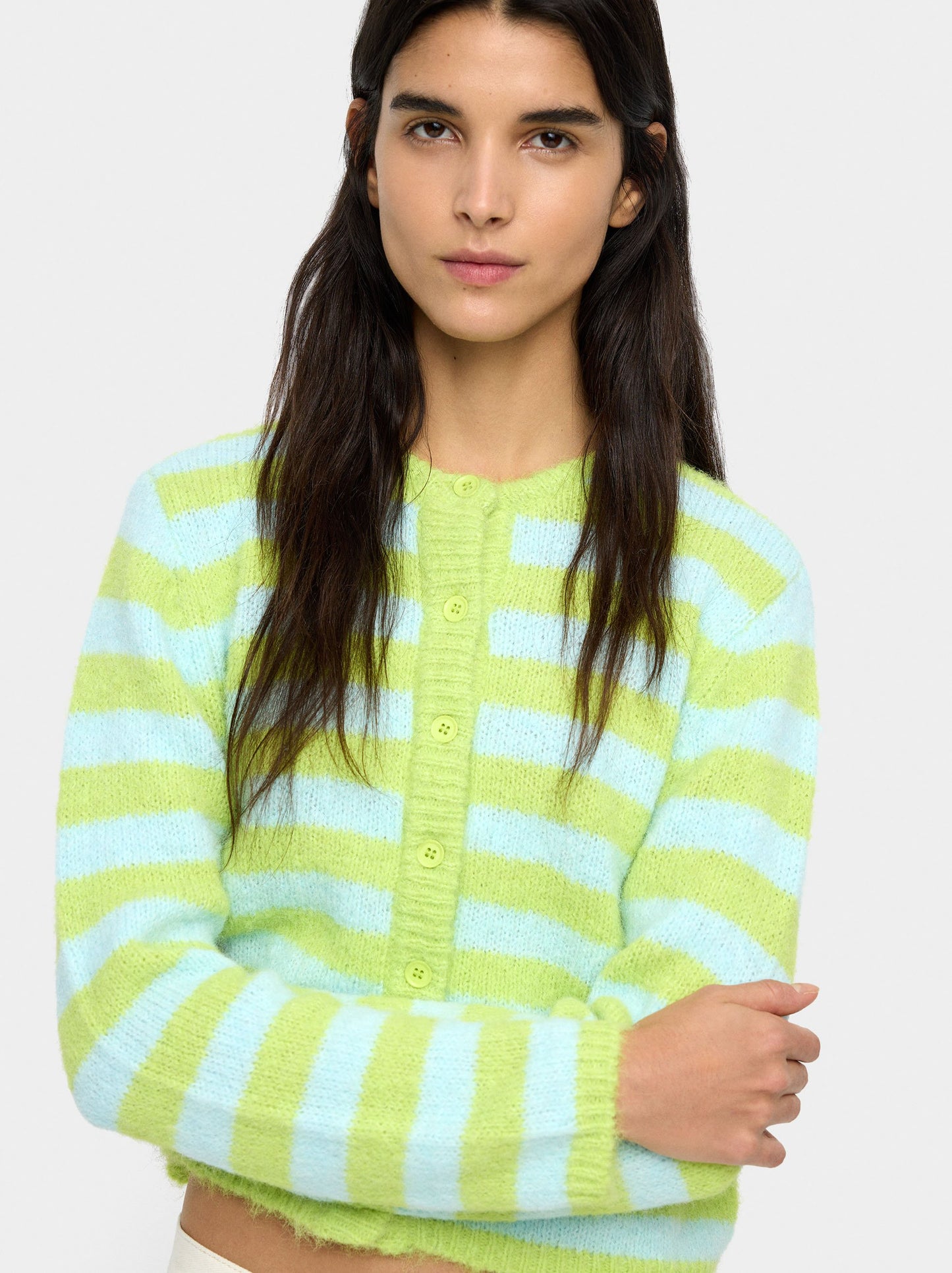 Knit Cardigan With Stripes