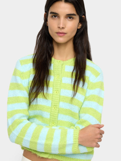 Knit Cardigan With Stripes