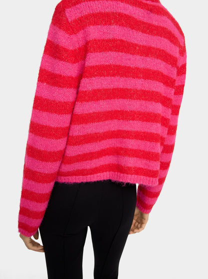 Knit Cardigan With Stripes