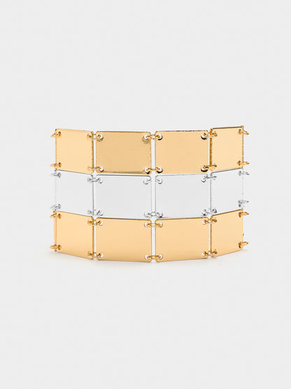 Bicolor Bracelet With Rectangles