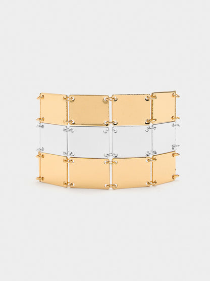 Bicolor Bracelet With Rectangles