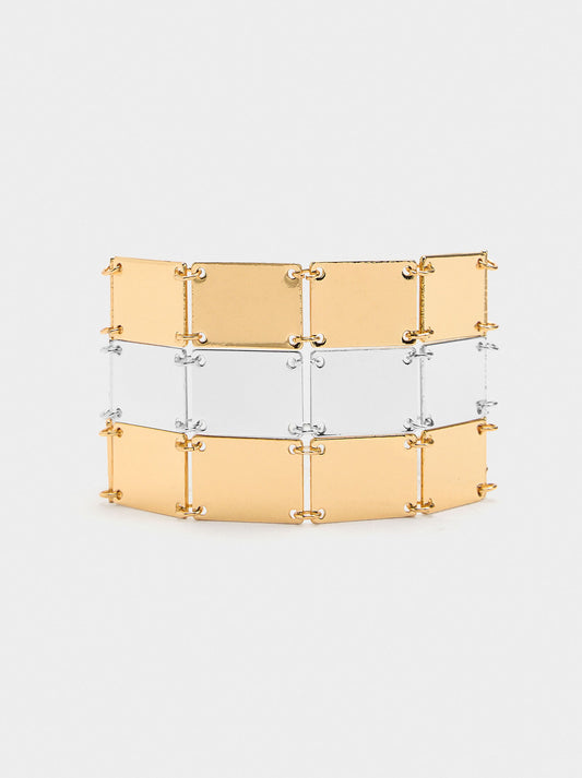 Bicolor Bracelet With Rectangles