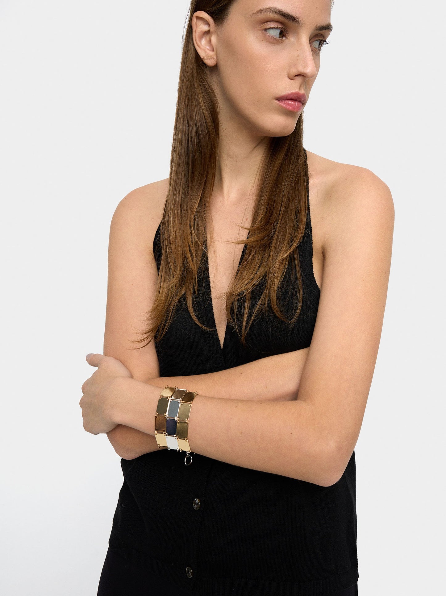 Bicolor Bracelet With Rectangles