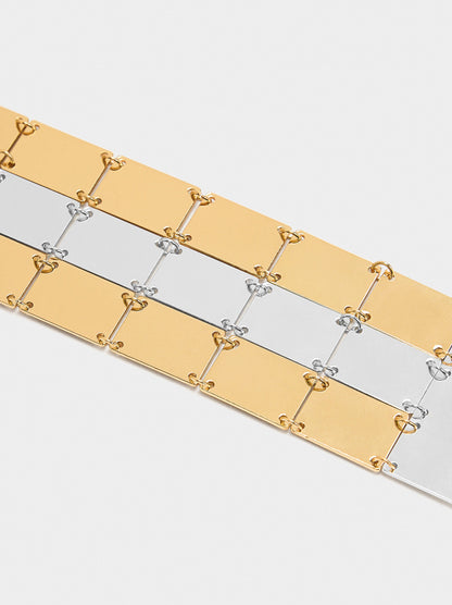 Bicolor Bracelet With Rectangles