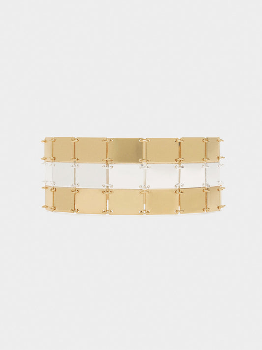 Bicolor Choker With Rectangles