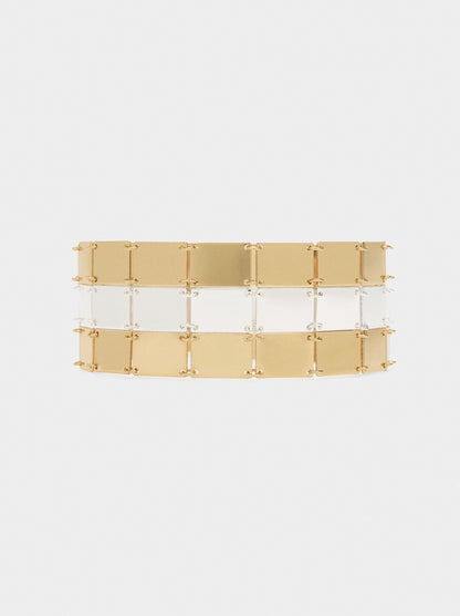 Bicolor Choker With Rectangles