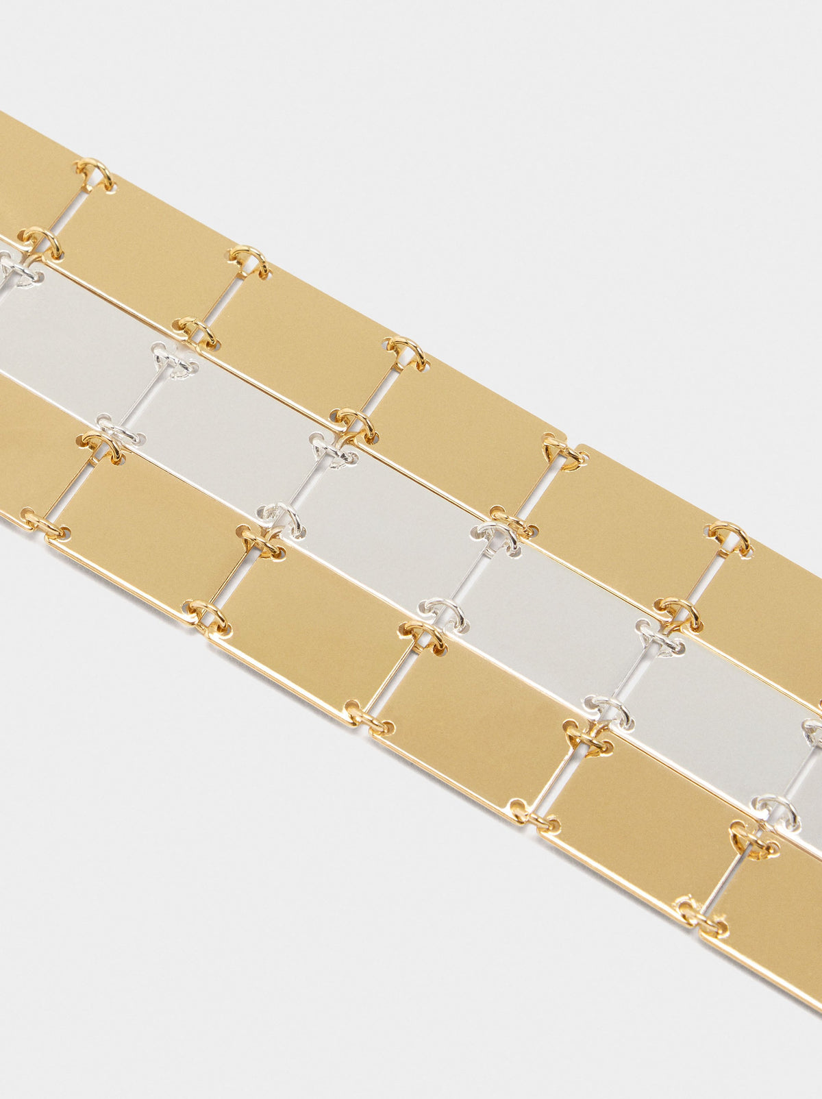 Bicolor Choker With Rectangles