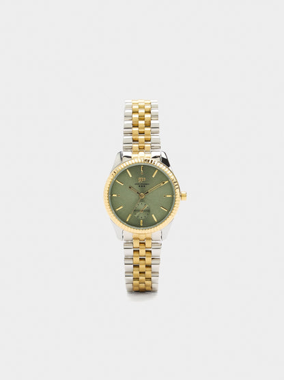 Round Watch With Stainless Steel Bracelet