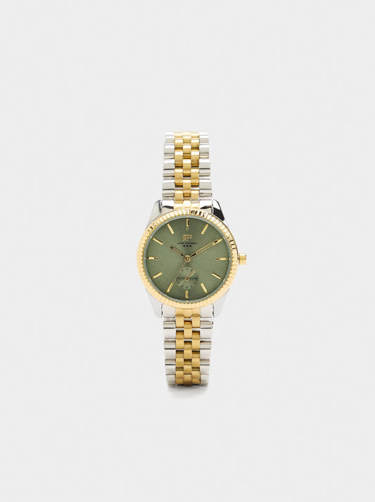 Round Watch With Stainless Steel Bracelet