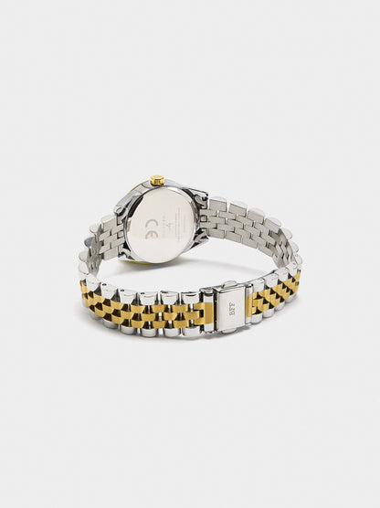 Round Watch With Stainless Steel Bracelet