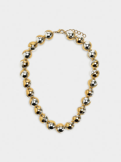 Necklace With Bicolor Spheres