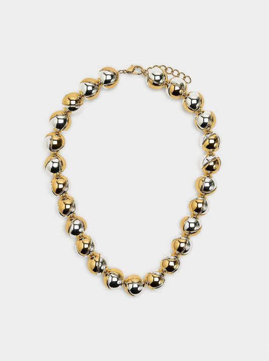 Necklace With Bicolor Spheres