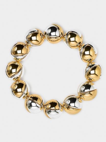 Elastic Bracelet Bicolor Beads