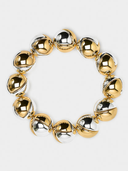Elastic Bracelet Bicolor Beads