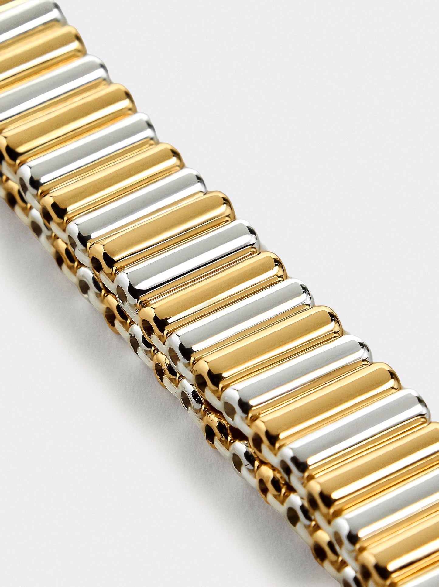 Bicolor Elastic Bracelet With Bars