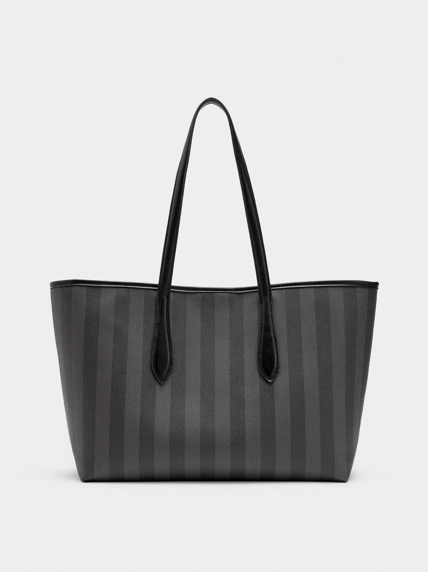 Shopper Bag With Stripes With Removable Bag