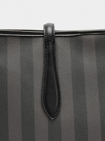 Shopper Bag With Stripes With Removable Bag