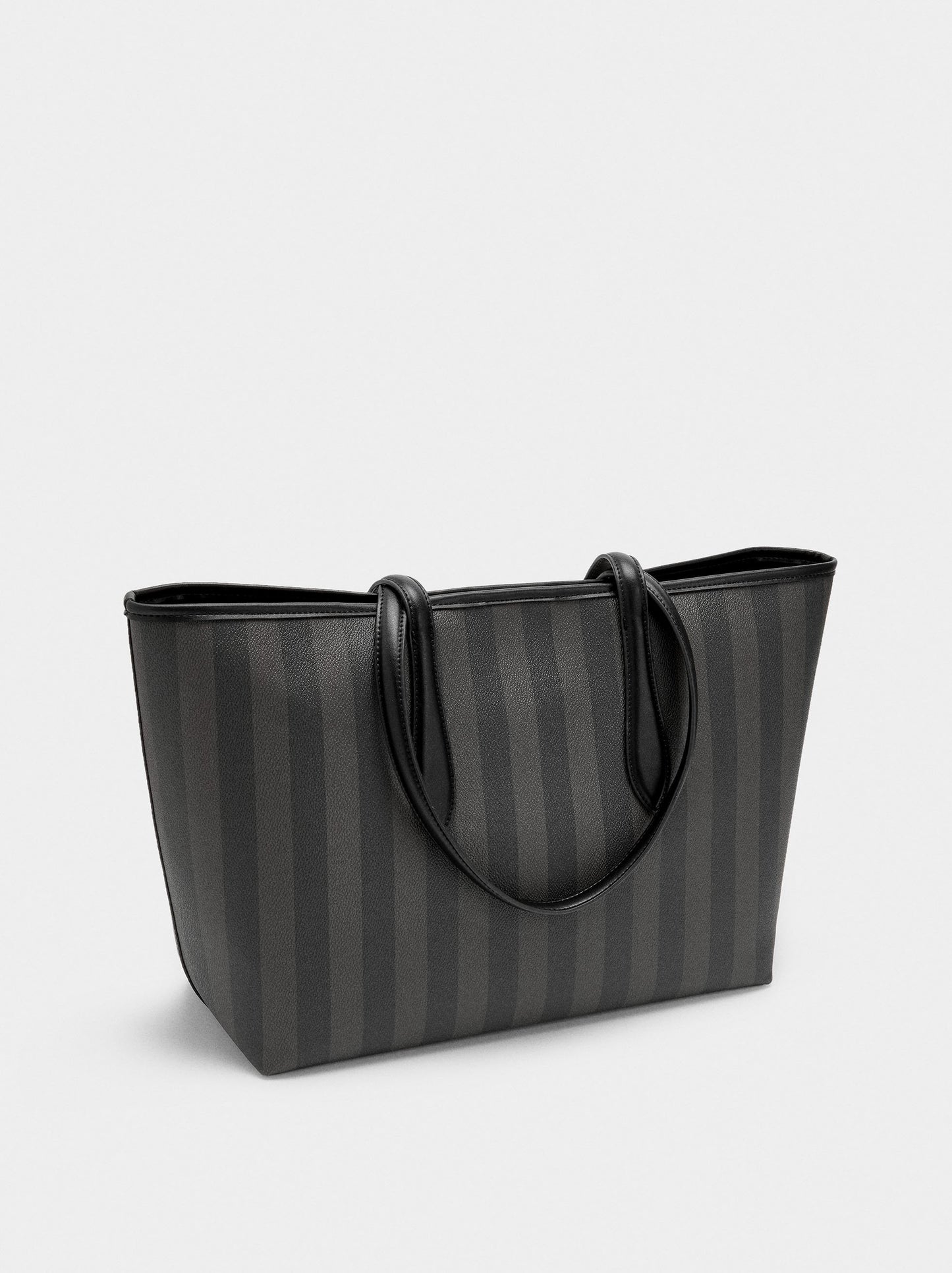 Shopper Bag With Stripes With Removable Bag