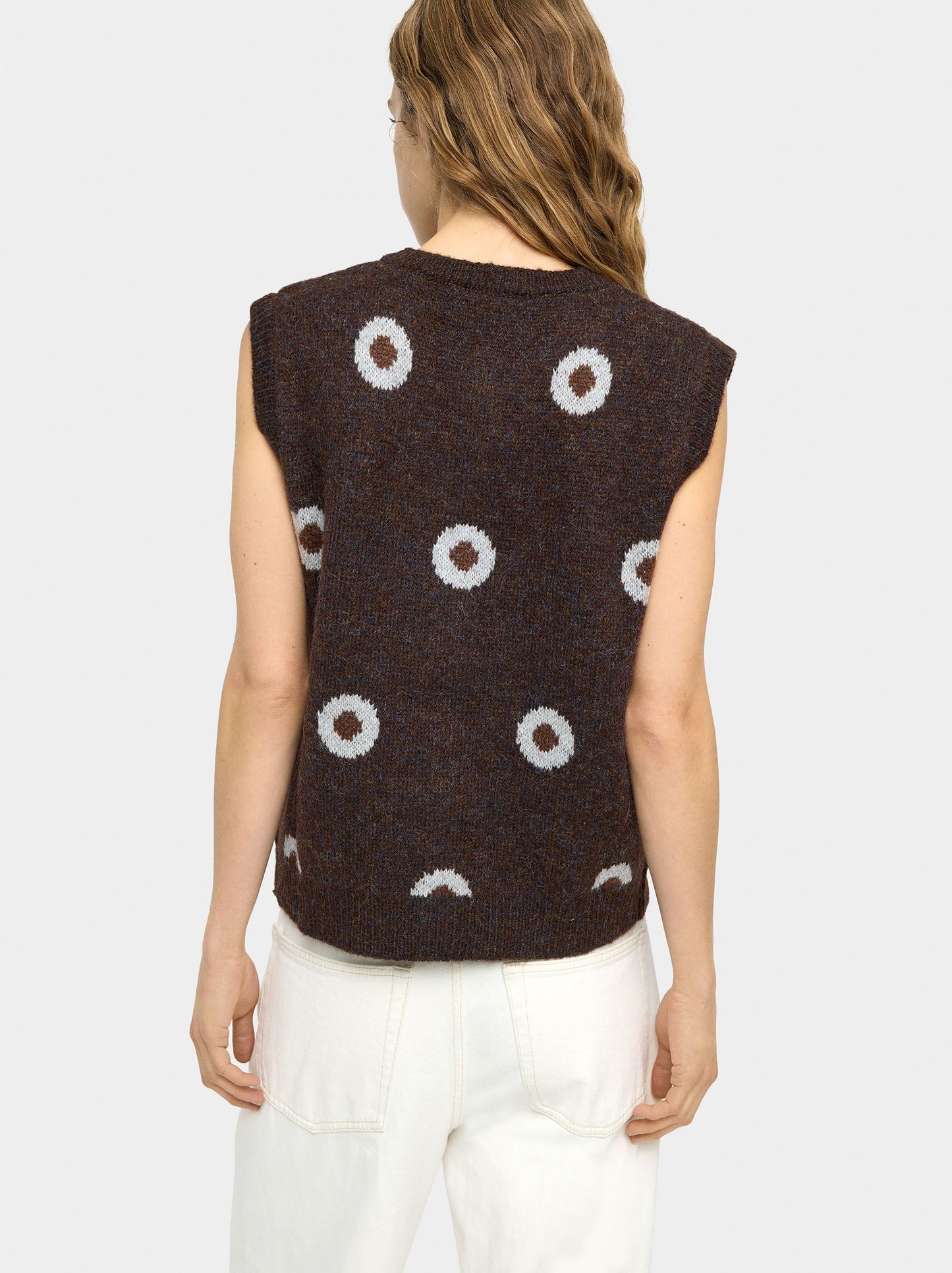 Jacquard Polka Dots Vest