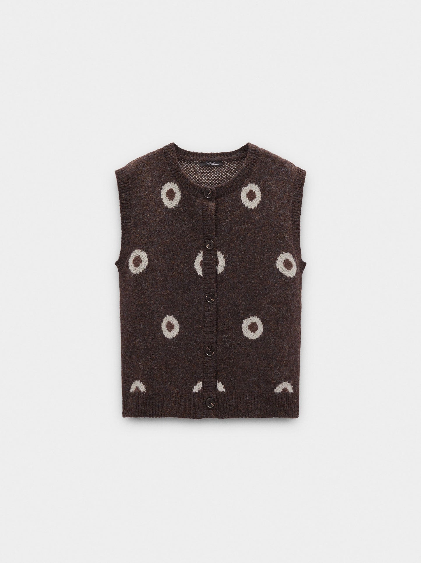 Jacquard Polka Dots Vest