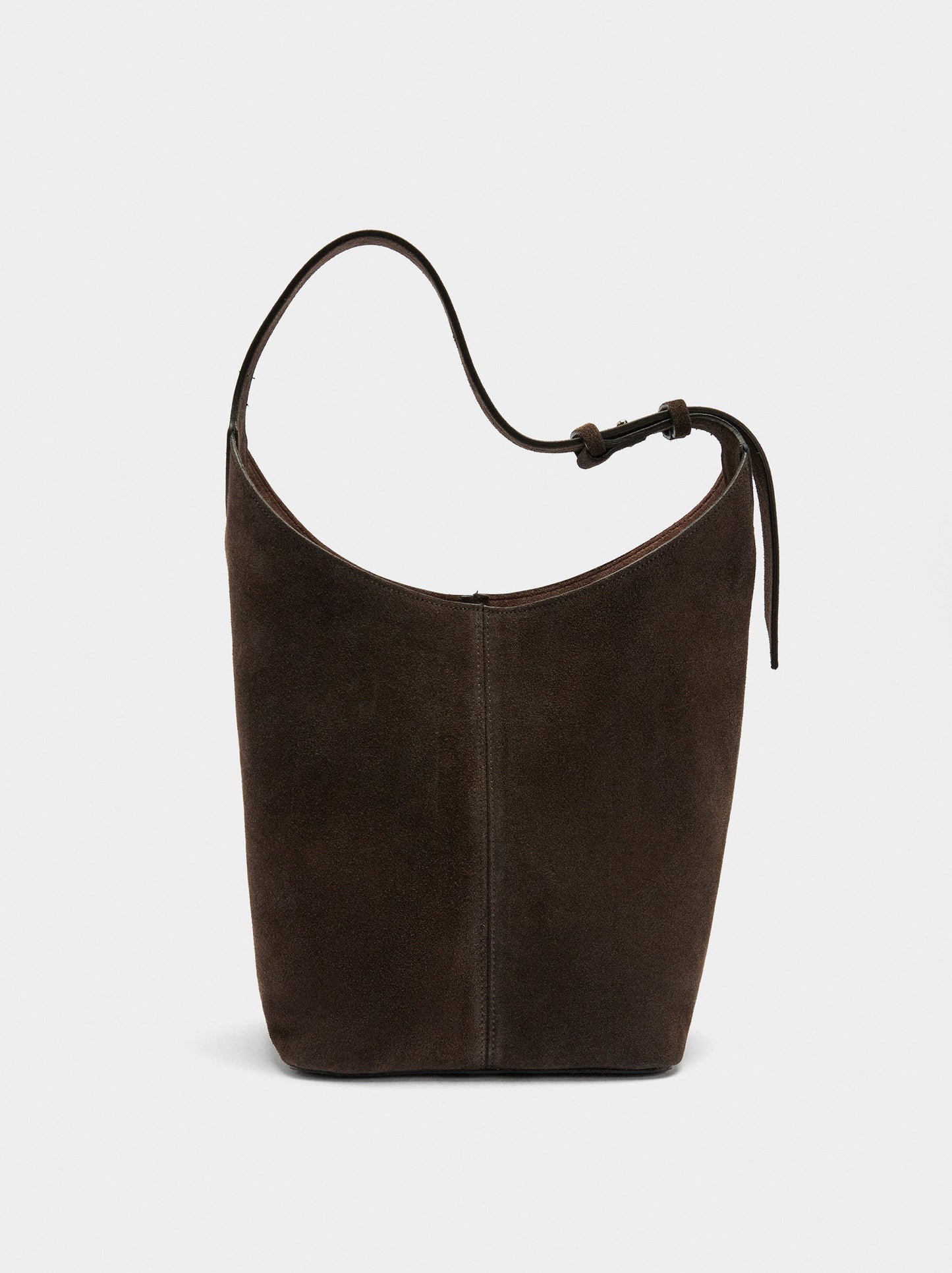 Suede Bucket Bag With Inner Pouch
