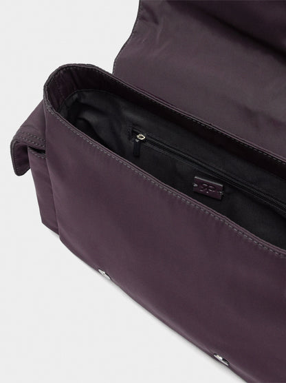 Nylon Crossbody Bag With Flap