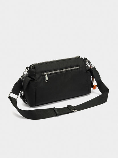 Nylon Crossbody Bag With Pendant