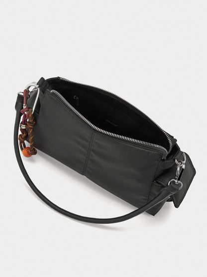 Nylon Crossbody Bag With Pendant
