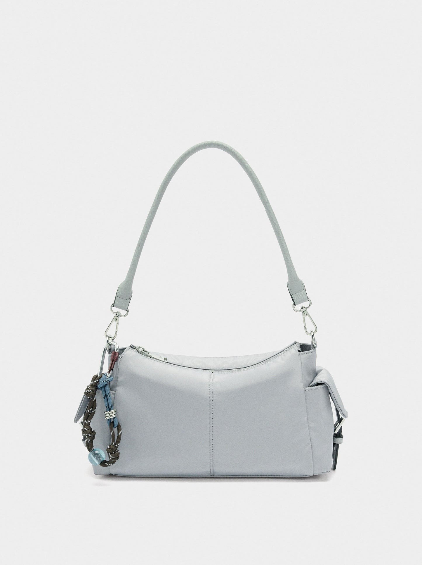 Nylon Crossbody Bag With Pendant