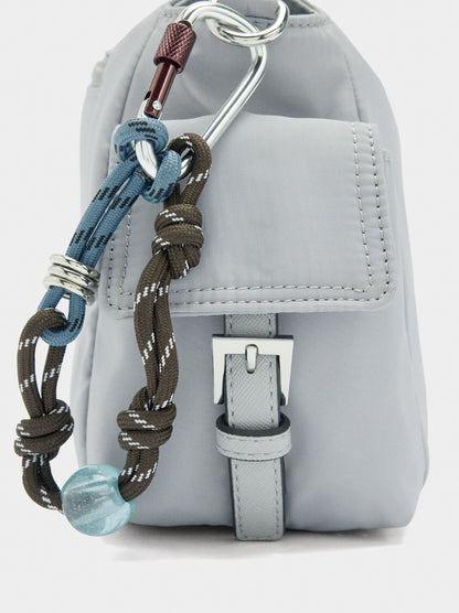 Nylon Crossbody Bag With Pendant